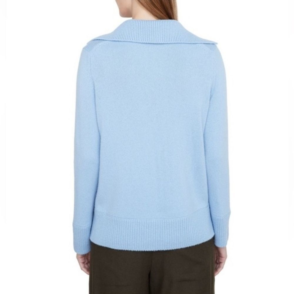 Vince Easy Johnny Collar Wool Blend Sweater Size XL Light Blue - Picture 2 of 6